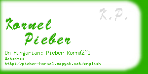 kornel pieber business card